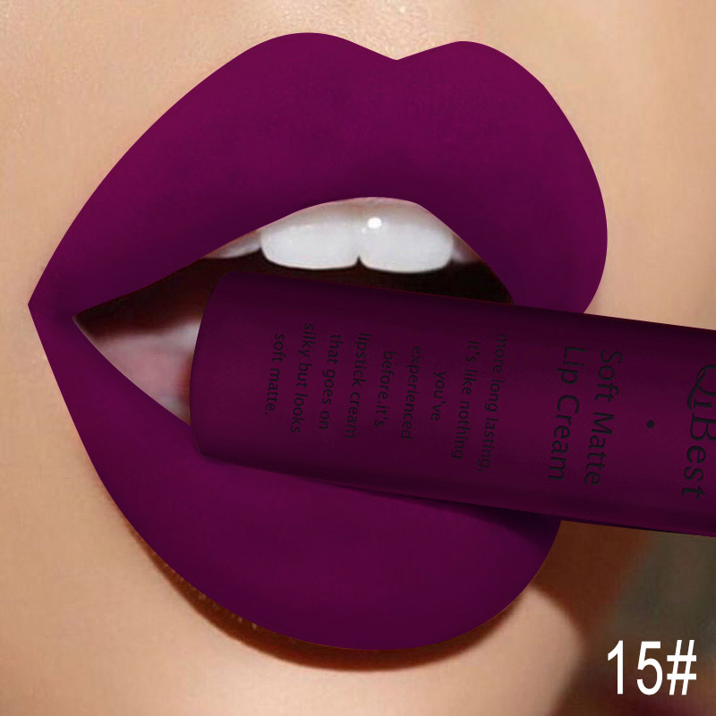 Matte Velvet Lip Tint Long Lasting - QIBEST сексуальный бархатный матовый блеск для