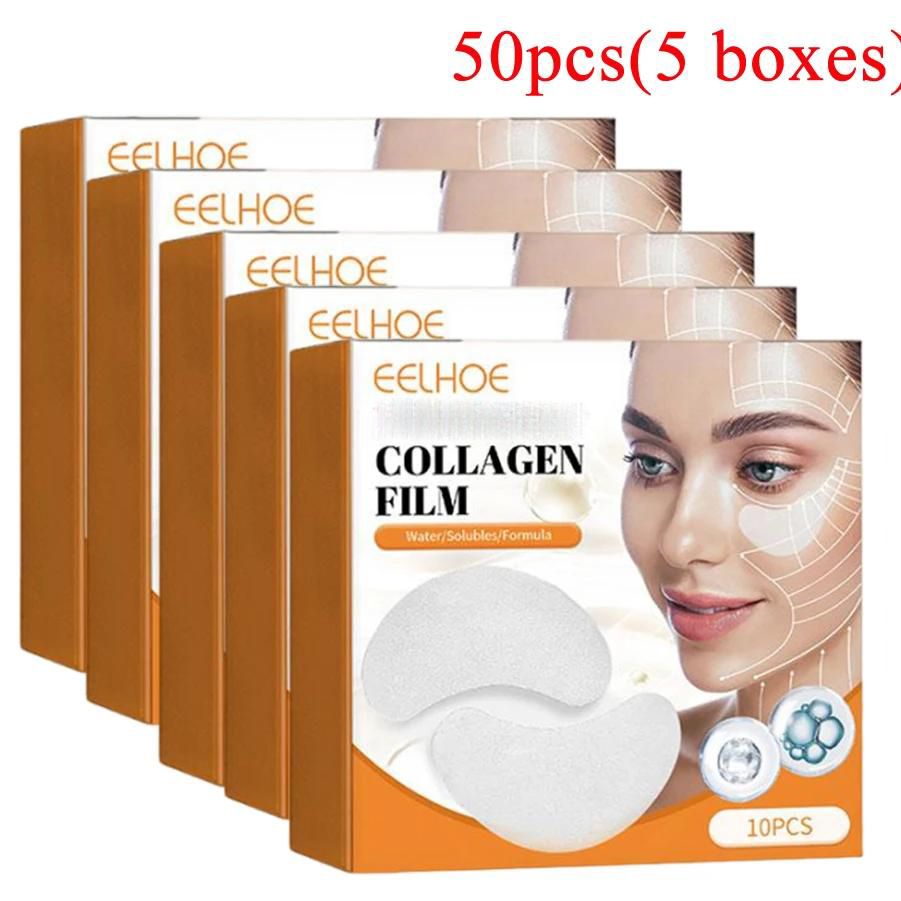 Collagen Under Eye Patches - 5 коробок, коллагеновые растворимые пластыри, пленка