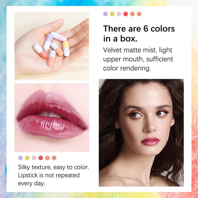 Набор мини-помад, 6 шт., водос – обзор и цена Matte Velvet Lip Tint Long Lasting