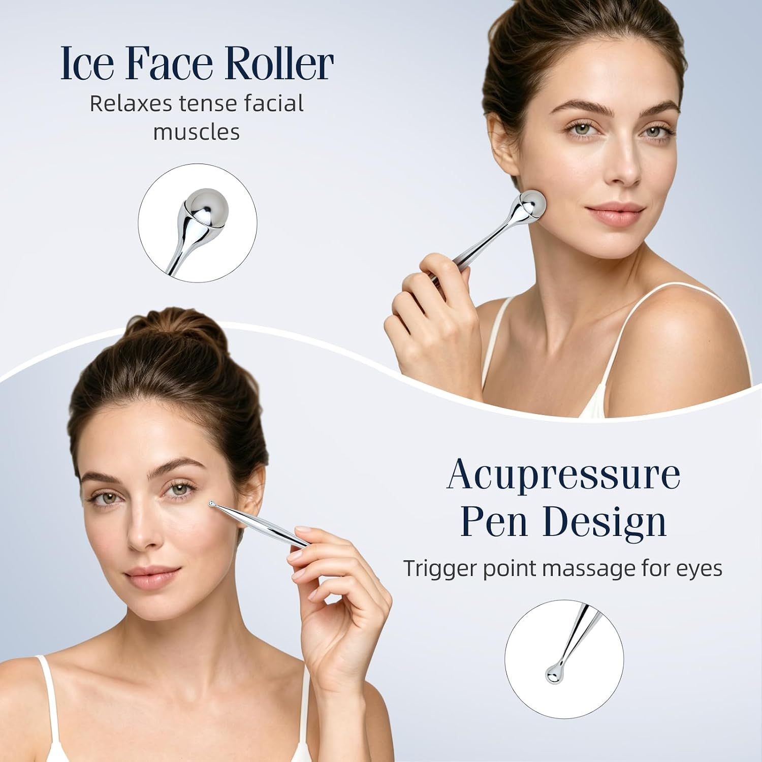 Металлический роликовый массаж – обзор и цена Face Ice Roller Puffiness