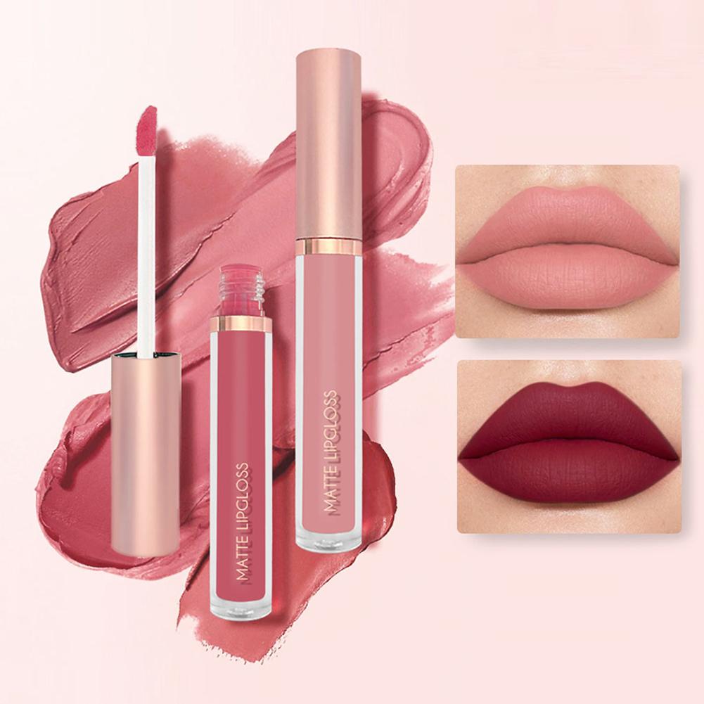 3 шт./компл. телесный блеск дл – обзор и цена Matte Velvet Lip Tint Long Lasting