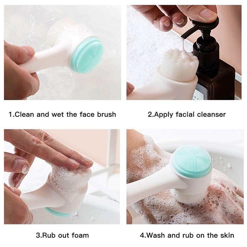 3D двусторонняя ручная щетка д – обзор и цена Silicone Face Scrubber Electric