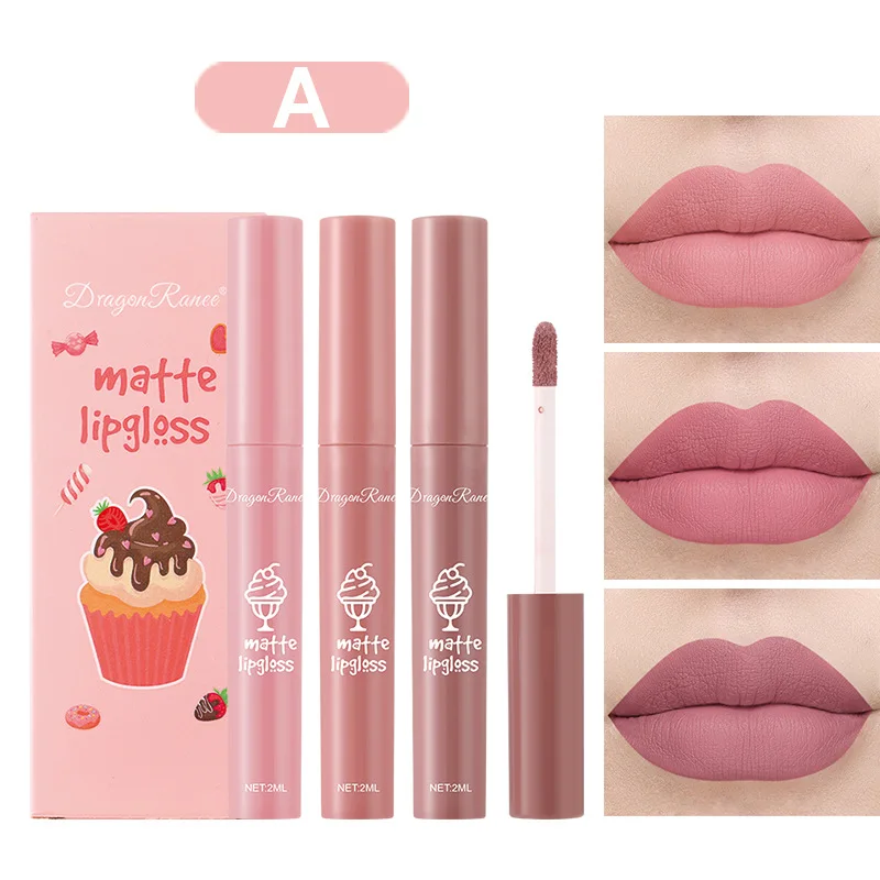 Набор из 3 матовых жидких пома – обзор и цена Matte Velvet Lip Tint Long Lasting