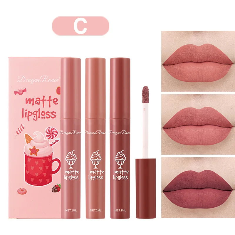 Набор из 3 матовых жидких пома – обзор и цена Matte Velvet Lip Tint Long Lasting