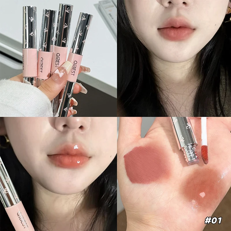 QIBEST Двусторонняя матовая ба – обзор и цена Matte Velvet Lip Tint Long Lasting