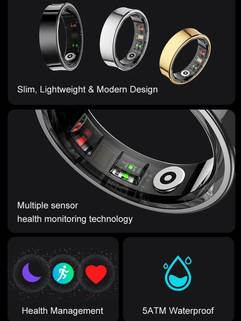 Новое умное кольцо R09, монито – обзор и цена Health Monitors