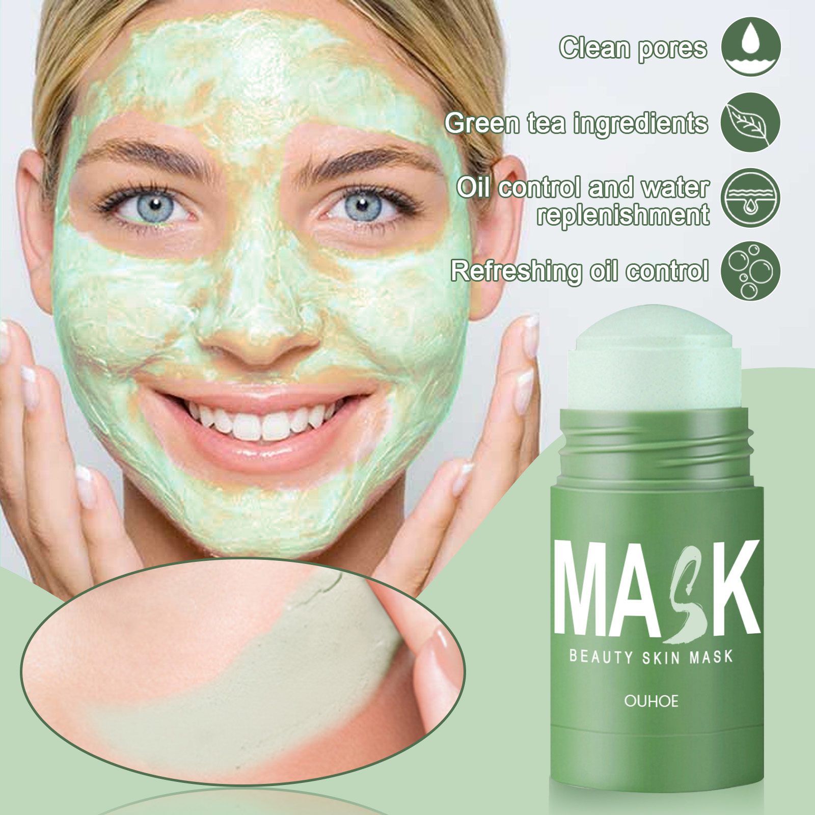 Твердая маска-стик с зеленым ч – обзор и цена Green Tea Cleansing Clay Mask